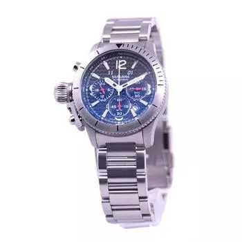 SEALANE Мужская SE47-MBK (Кварцевые мужские часы серии SE47 Sun Flame) Круглые часы из серебристого нержавеющего металла