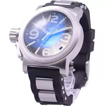 SEALANE Мужская SE51-PBK (Кварцевые мужские часы серии SE51 Sun Flame) Круглые часы из серебристой нержавеющей стали, аналоговые