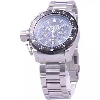 SEALANE Мужская SE55-MBB (Кварцевые мужские часы серии SE55 Sun Flame) Круглые часы из серебристого нержавеющего металла