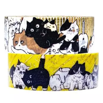 Sealdo Сделано в Японии Фольга сверкающая малярная лента Cat Meeting 2 Том Набор 3 м Том Shinzi Katoh Nekonekone/Cat ks-dt-20135