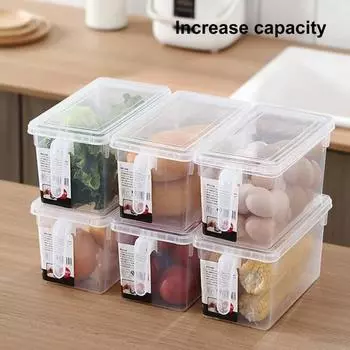 Герметичный ящик для пищевых продуктов, большая емкость, прозрачный холодильник, держатель для хранения свежести продуктов, кухонные принадлежности чистый
