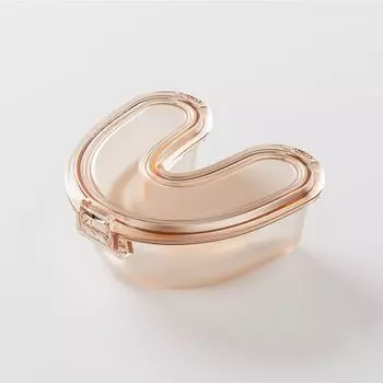 Sealed Simple Denture Case Leak Proof Oral Care Transparent Denture Box U Shape False Teeth Box Denture Storage Container