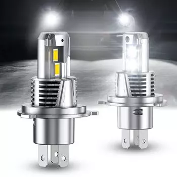 SEALIGHT H4 Светодиодная фара Автомобильный свет Соответствует требованиям техосмотра 6500K h4led Высокая яркость Мини-размер Чип Up с вентилятором и канселлером для 40 Вт HB2 2 штуки