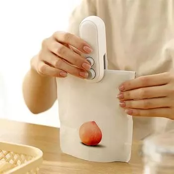 Sealing Machine Small Hand Pressure Household Charging Sealing Machine Mini Portable Snack Plastic Bag Heat Sealing Machine белый