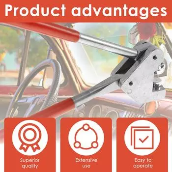 Sealing Pliers Set Stainless Steel Pliers Manual Plier Tool with Red Plastic Coated Handle Sealing Pliers Set Sealing Plier Kit