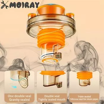 Sealing Ring Sink Drain Pipe Adapter Anti Backflow Anti Odor Drainage Water Pipe Joint NEW Multifunctional Toilet Floor Drain