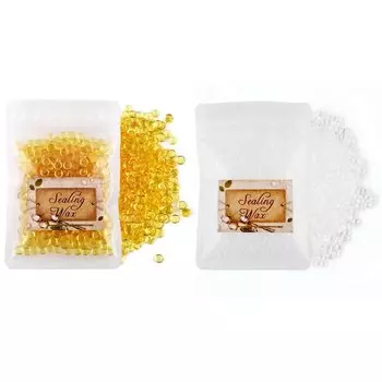 Sealing small wax 2 amber translucent sealing wax for sealing message DIY wax, beads, bags, + white, approx. 35g/bag, stamps, invitations, weddings,