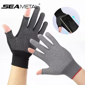 SEAMETAL, 1 пара мужских и женских дышащих нескользящих перчаток с половиной пальца для фитнеса, езды на велосипеде и тяжелой атлетики чёрный