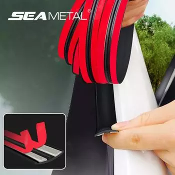 SEAMETAL 2 метра улучшенной Т-образной формы, автоматические уплотнительные ленты для люка автомобиля, края окна, двери 2 Meters чёрный