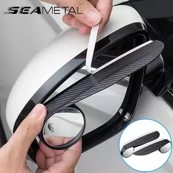SEAMETAL 2 шт. автомобильное зеркало заднего вида дождевик для бровей козырек из углеродного волокна автомобильный задний вид сбоку снег солнцезащитный козырек дождевик автомобильные аксессуары 1Pair чёрный