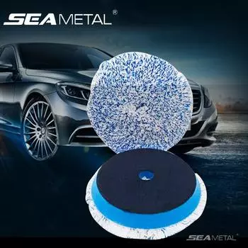 SEAMETAL 2 шт. полировальные круги для полировки и ухода за краской автомобиля, аппликатор для нанесения воска из микрофибры, инструмент для чистки 3 inch 2PCS