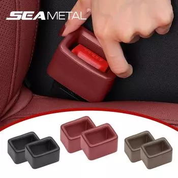 SEAMETAL 2 шт. пряжка ремня безопасности автомобиля защитный чехол пряжка ремня безопасности автомобиля держатель ремня безопасности 2PCS чёрный