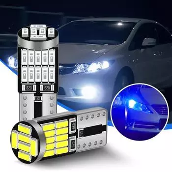 SEAMETAL 2 шт. T10 W5W светодиодная автомобильная лампа 26smd 4014 лампа для освещения номерного знака автомобиля 6000K 12V 2pcs белый