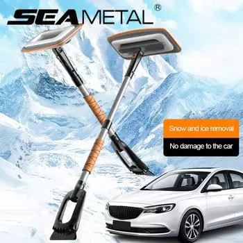 SEAMETAL 3-в-1 выдвижная лопата для снега скребок для льда щетка для снега очиститель снега для легковых автомобилей внедорожников очиститель лобового стекла от наледи зимний инструмент синий