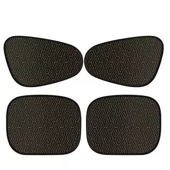 SEAMETAL 4 шт Электростатические автомобильные солнцезащитные шторки Утолщенные УФ-отражающие шторки на боковые окна Теплопоглощающий солнцезащитный козырек Шторка для защиты от солнца 4pcs