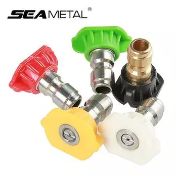 SEAMETAL 5 шт., 250 бар, мойка высокого давления, насадка для пены для снега, распылительная насадка, 5 цветов 5pcs