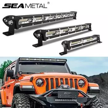SEAMETAL 60 Вт/120 Вт/180 Вт Автомобильный фонарь дальнего света светодиодный рабочий фонарь точечного луча для грузовика внедорожника джипа 7 inch