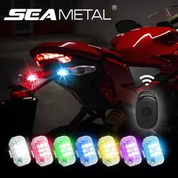 SEAMETAL 7 цветов Универсальный стробоскопический фонарь для мотоцикла, скутера, автомобиля, светодиодный фонарь для предотвращения столкновений, вспышка для дрона, указатель поворота 1 PC(Vibratoritor modes)