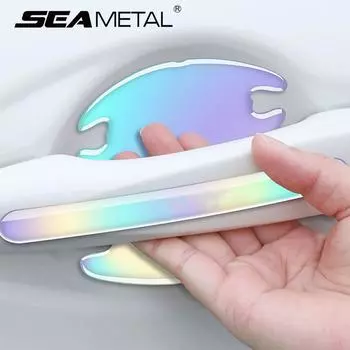 SEAMETAL 8PCS Наклейка на дверь автомобиля Устойчивая к царапинам защитная пленка для автоматической ручки Защитная пленка 8PCS разноцветный
