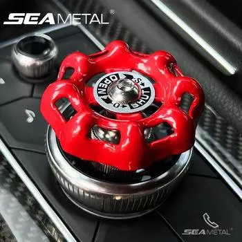 SEAMETAL Автомобильная поворотная ручка декоративная металлическая ручка клапана автомобильные аксессуары интерьер для ручки управления ручка переключения передач кнопка наклейка красный