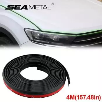 SEAMETAL автомобильная резиновая уплотнительная полоса для шумоизоляции капота резиновая полоса водонепроницаемая наклейка 4 meters чёрный