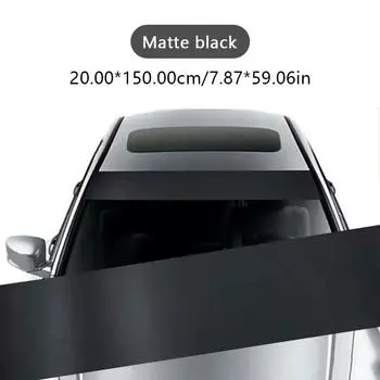 SEAMETAL Автомобильные прозрачные наклейки на лобовое стекло спереди и сзади, декоративные наклейки-солнцезащитные козырьки для коробки передач, автомобильные декоративные наклейки Matte Black