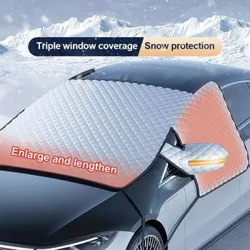 SEAMETAL Автомобильные зимние чехлы для защиты от снега, зимние чехлы для парковки на открытом воздухе, универсальные чехлы для боковых окон автомобиля, защитные чехлы для лобового стекла серебряный