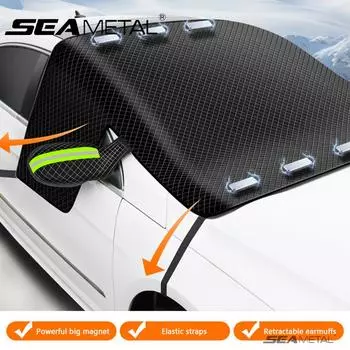 SEAMETAL автомобильный чехол на лобовое стекло защита от замерзания и снега защита от льда ткань Оксфорд протектор переднего окна автомобильные аксессуары зелёный