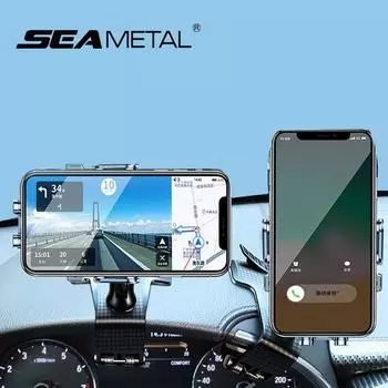 SEAMETAL Автомобильный держатель для мобильного телефона, новый стиль, центральная панель управления, многофункциональная автомобильная универсальная навигация, специальная фиксированная защита от сотрясений чёрный