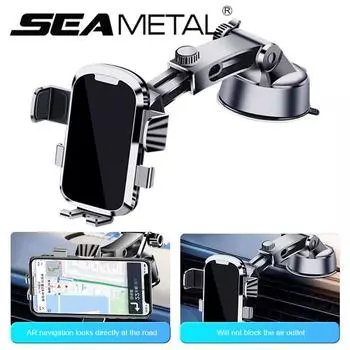 SEAMETAL Автомобильный держатель для телефона, крепление на приборную панель, универсальный держатель для мобильного телефона, поддержка GPS для iPhone 14, 13 Pro, Samsung, Xiaomi, Huawei 1PC