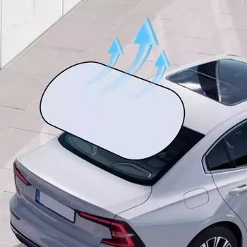 SEAMETAL автомобильный солнцезащитный козырек с защитой от ультрафиолета, складной автомобильный солнцезащитный козырек на заднее стекло, универсальный автомобильный козырек с присосками 1PC for rear windshield серебряный/чёрный