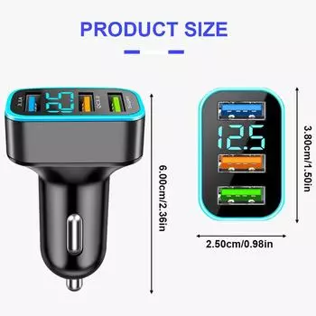 SEAMETAL Car Charger Fast Charging DC12V 24V USB Auto Charger QC3.0 PD Super Fast Charging Phone For Iphone Huawei Xiaomi OPPO