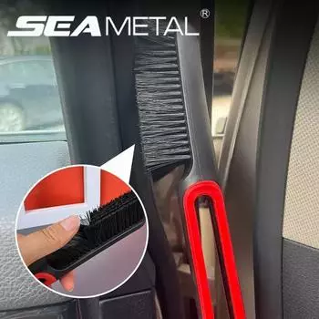 SEAMETAL Щетка для чистки салона автомобиля, автомобильный воздуховод, щели сиденья, приборная панель, щетка с длинной ручкой, щетка для чистки автомобиля