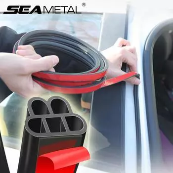 SEAMETAL двери автомобиля резиновая уплотнительная лента авто дверные уплотнители аксессуар двухслойный протектор уплотнение шумоизоляция для дверного капота багажника 5M чёрный