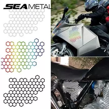 SEAMETAL Honeycomb мотоциклетные наклейки на шлем наклейки на шлем водонепроницаемые наклейки белый