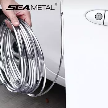 SEAMETAL хромированная накладка на край двери автомобиля, защитная полоса для защиты от царапин 5 м/10 м 5m чёрный