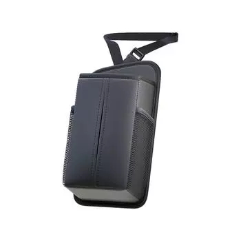 SEAMETAL Кожаная сумка для хранения сбоку сиденья автомобиля, подвесной органайзер для автосиденья, сумка для салфеток, подстаканник для воды, сетчатый карман для хранения 1pc чёрный