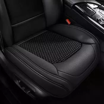 SEAMETAL Кожаный чехол на автомобильное сиденье Роскошная защита переднего сиденья Подушка Коврик на сиденье водителя 1 шт. 1pc front seat чёрный