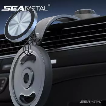 SEAMETAL Magsafe автомобильный магнитный держатель для телефона на приборную панель с вращением на 360 градусов для iPhone Samsung автомобильные аксессуары чёрный