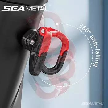 SEAMETAL Мотоциклетный держатель для шлема, крючок для ручной сумки, двойной крючок, вешалки для сумок для покупок, алюминиевый сплав, аксессуары для мотоциклов чёрный