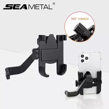 SEAMETAL мотоциклетный держатель для телефона с GPS-кронштейном, подставка для мобильного телефона, крепление для зеркала заднего вида rearview mirror type чёрный