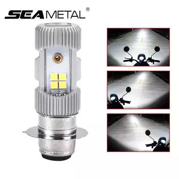 SEAMETAL P15D Мотоциклетная светодиодная фара 3030 Лампа дальнего и ближнего света Мотоцикл Скутер ATV Светодиодная фара 9 В-80 В Белый 1pc белый