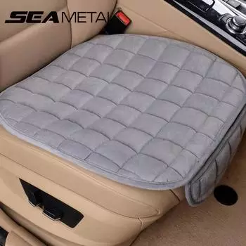 SEAMETAL плюшевый теплый чехол на автомобильное сиденье, противоскользящая дышащая подушка на переднее сиденье стула чёрный