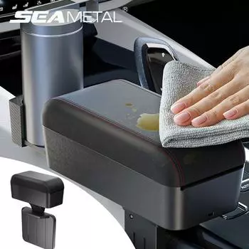 SEAMETAL подлокотник для автомобиля, подлокотник, подстаканник, автомобильный ящик для хранения вещей, регулируемый подлокотник, подушка для подлокотника 1pc чёрный