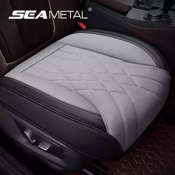 Чехол для автомобильного сиденья SEAMETAL с полной оберткой, дышащая искусственная кожа, подушка для переднего сиденья автомобиля чёрный