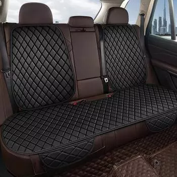 SEAMETAL PU кожа универсальный автомобильный чехол на заднее сиденье автомобиля защитный чехол для салона автомобиля подушка для стула коврики на все сезоны rear seat cover чёрный