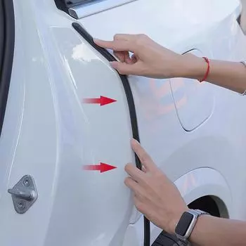 SEAMETAL Резиновая уплотнительная лента для дверей автомобиля, C-стойка, Заполнитель зазора двери, Звукоизоляционная, Водонепроницаемая уплотнительная лента 2PCS чёрный