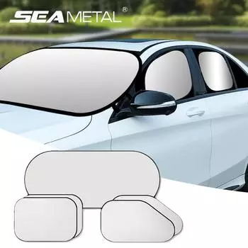 SEAMETAL солнцезащитный козырек на окно автомобиля, складной, передний, задний, боковой, солнцезащитный козырек, чехол на заднее лобовое стекло, защита от солнца и тепла rear gear 1pc