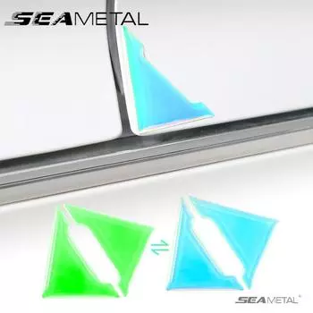 SEAMETAL светящаяся угловая крышка двери автомобиля, бампер, защита от столкновений, наклейка, украшение 2pcs