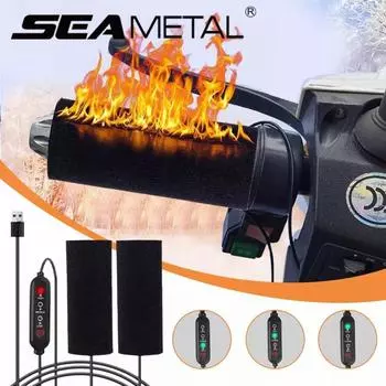 SEAMETAL Терморучка Водонепроницаемая заглушка Съемная застежка Лента Подогрев Защита от холода Аксессуар Обогреватель руля Рукоятка с подогревом чёрный